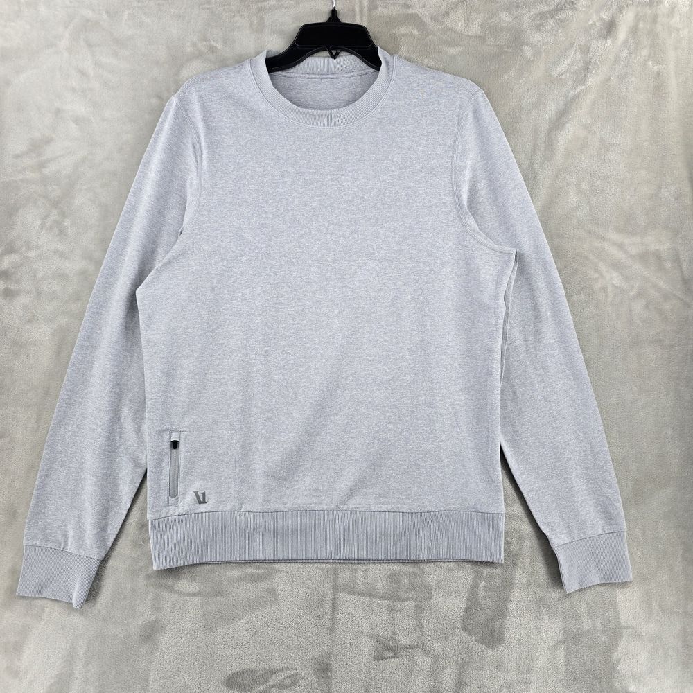 Vuori Men's Ponto Performance Crew Neck Pullover Size Large Gray